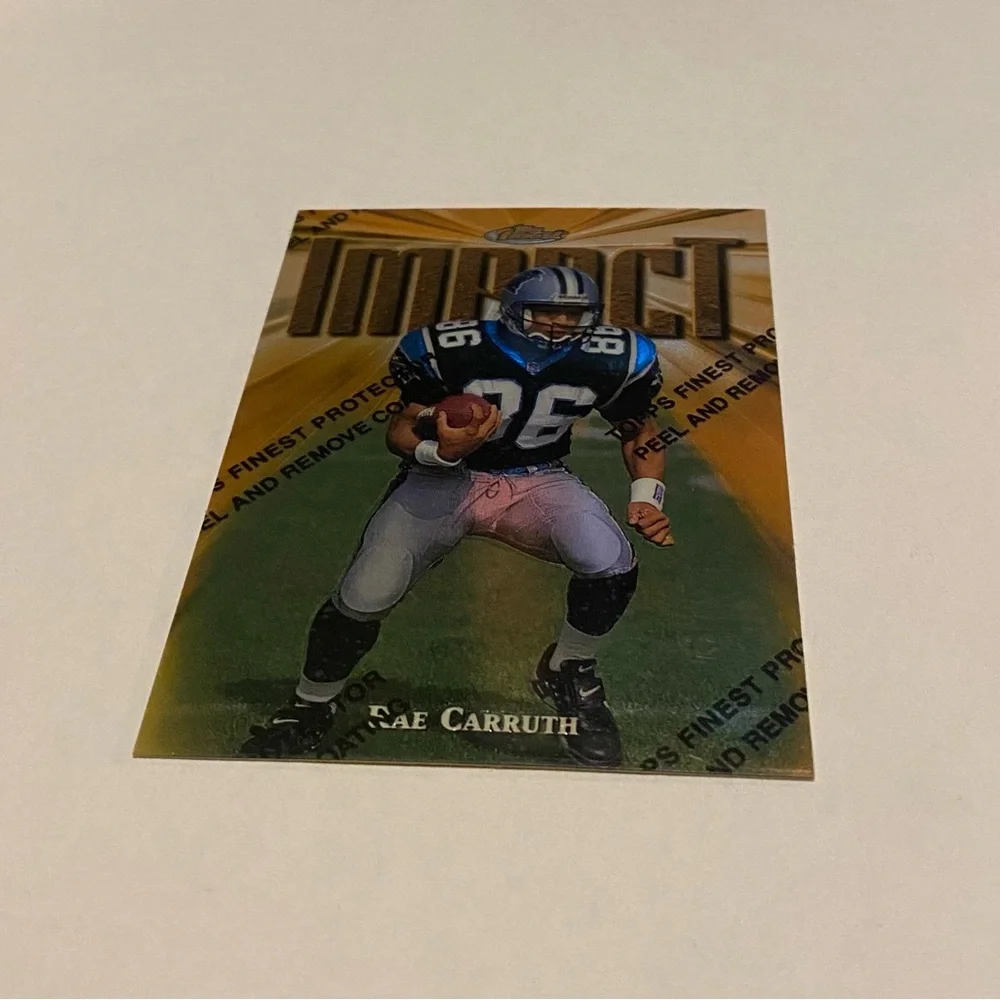 Rae Carruth 1997 Rookie Topps Finest Impact Football card Vintage Collectible
